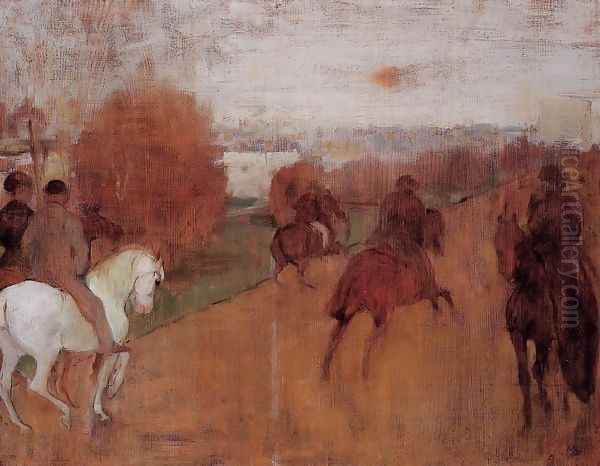 Riders on a Road Oil Painting by Edgar Degas