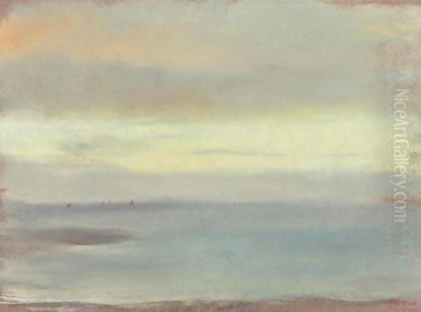 Marine sunset, c.1869 Oil Painting by Edgar Degas