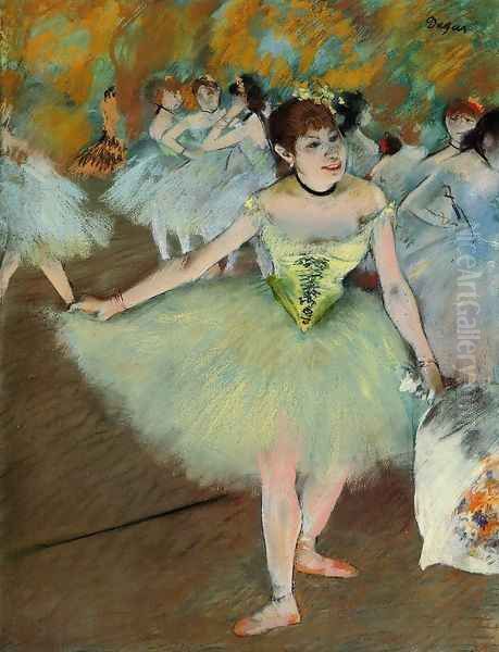 On Stage, 1879-81 Oil Painting by Edgar Degas