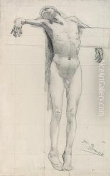 Homme Crucifie Oil Painting by Jean-Charles Meissonier