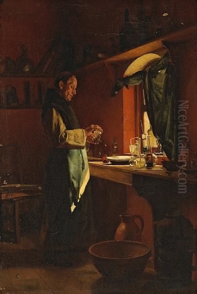 The Alchemist Oil Painting by Jean-Charles Meissonier