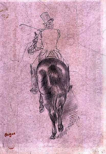 Huntsman on a Horse Oil Painting by Edgar Degas