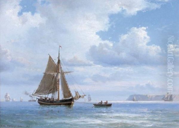 Marine Oil Painting by Vilhelm Melbye