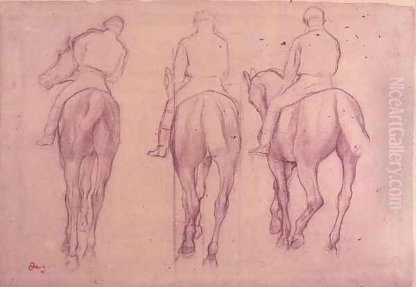 Jockeys 2 Oil Painting by Edgar Degas