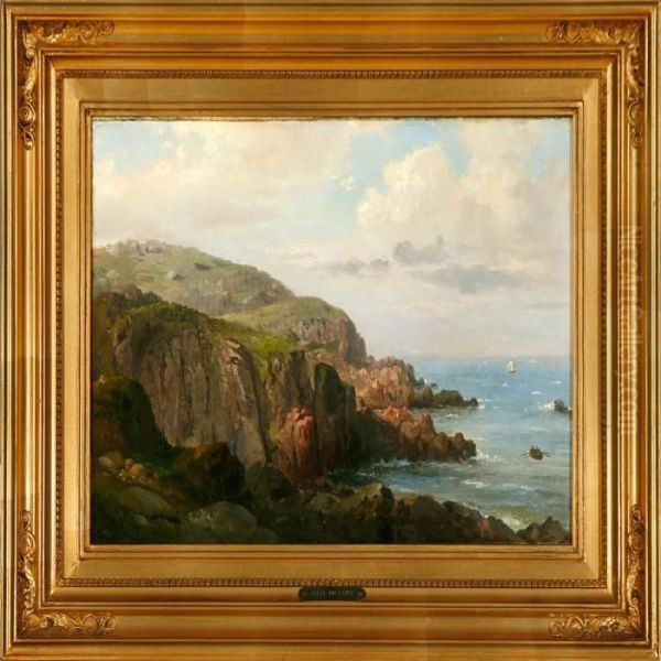 View Of Kullen Cliffs In Sweden On A Summer Day Oil Painting by Vilhelm Melbye