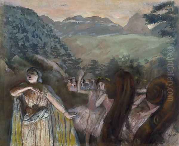 Aria after the Ballet Oil Painting by Edgar Degas