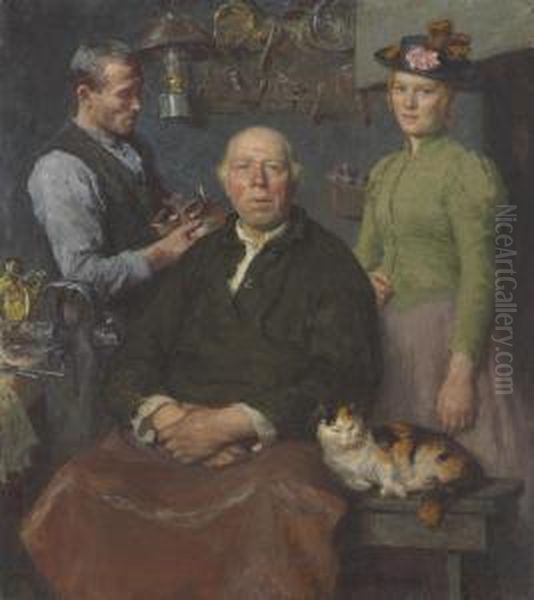 The Smithy Oil Painting by Gari Julius Melchers