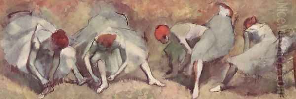 Dancers ready Oil Painting by Edgar Degas