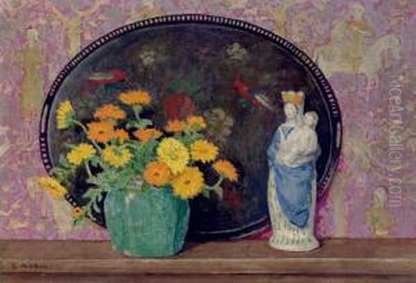 The Mantel Shelf Oil Painting by Gari Julius Melchers