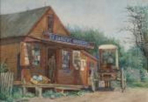 Ef. Sargent Groceries Oil Painting by Gari Julius Melchers