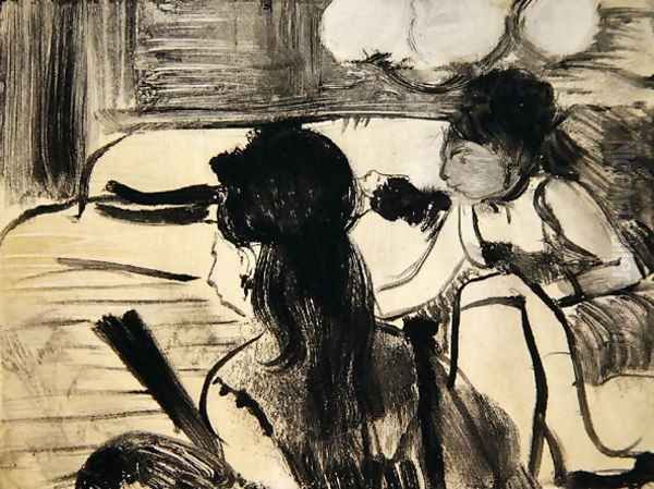 Illustration from 'La Maison Tellier', 1033 Oil Painting by Edgar Degas