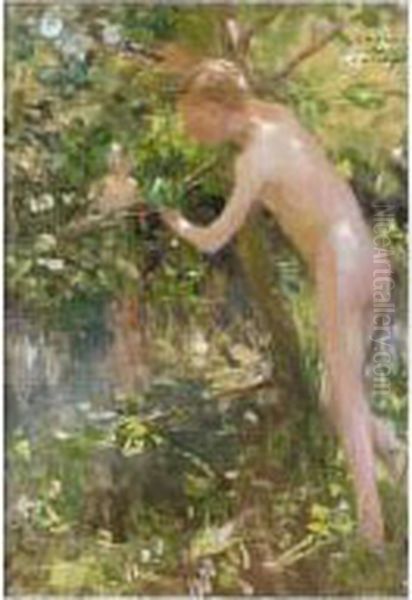 The Bather Oil Painting by Gari Julius Melchers