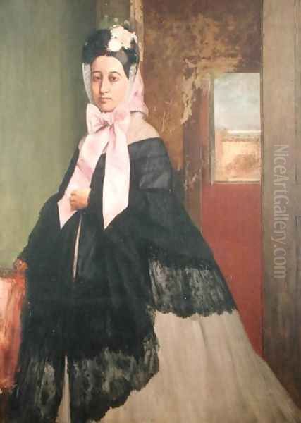 Therese de Gas (1842-95), sister of the artist, later Madame Edmond Morbilli, c.1863 Oil Painting by Edgar Degas