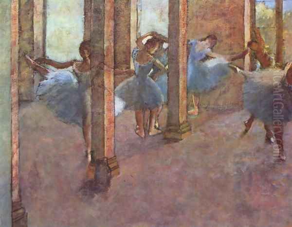 Dancers in the entrance hall by Edgar Degas