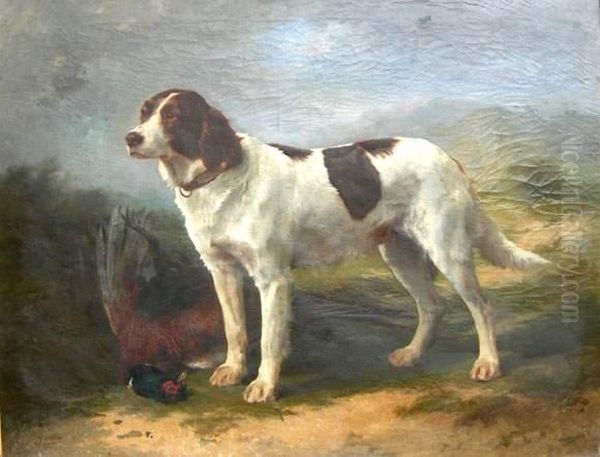  Chien De Chasse  Oil Painting by Joseph Urbain Melin