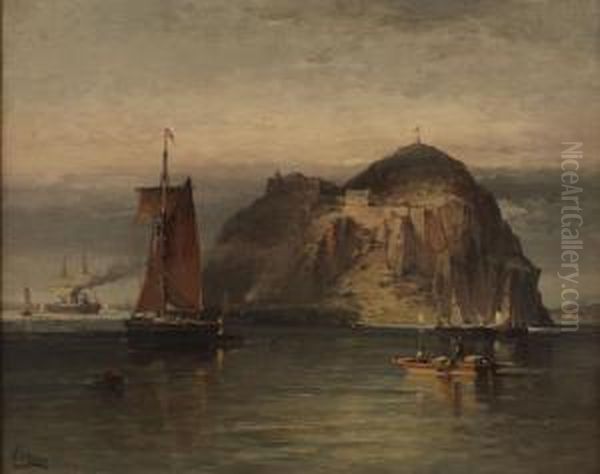 Dumbarton Castle On The Clyde Oil Painting by Andrew Melrose