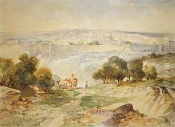 Jerusalem Oil Painting by Andrew Melrose