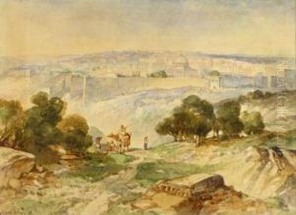 Jerusalem Oil Painting by Andrew Melrose