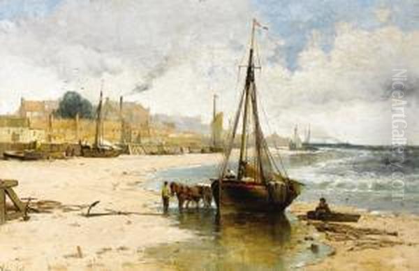 Cargo On The Beach Oil Painting by Andrew Melrose