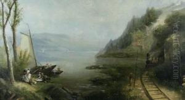 Picnic On Thehudson Oil Painting by Andrew Melrose