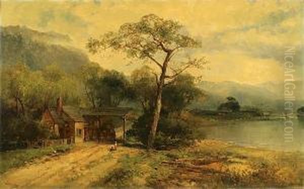 On The Delaware Oil Painting by Andrew Melrose