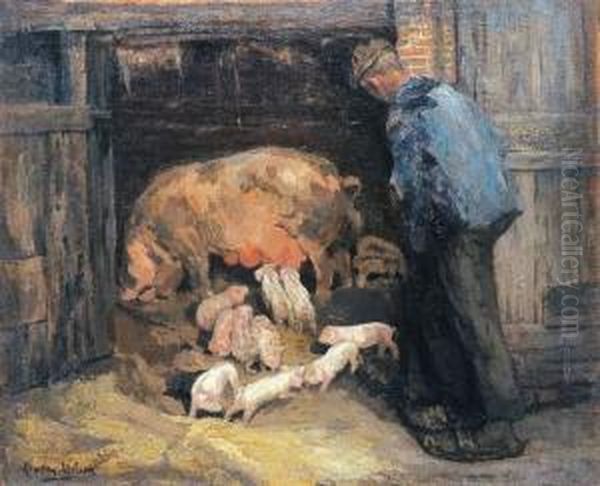 De Zeug - La Truie (ca. 1915-1917) Oil Painting by Marten Melsen