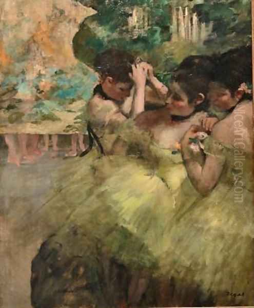 Yellow Dancers Oil Painting by Edgar Degas