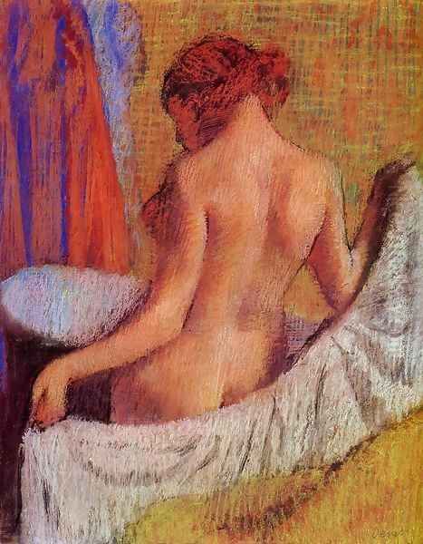 After the Bath 1890-1895 Oil Painting by Edgar Degas