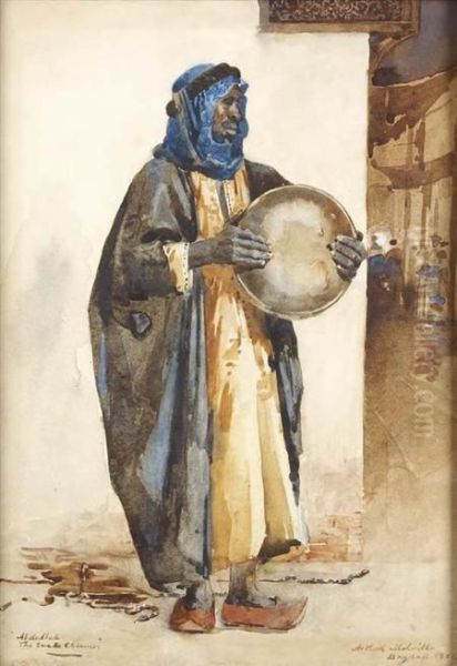 Abdullah, The Snake Charmer Oil Painting by Arthur Melville