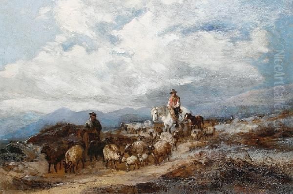 Homeward Bound Across The Moor Oil Painting by Harden Sidney Melville