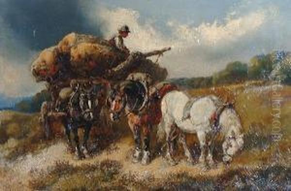 The Timber Wagon 'h S Melville' (lower Left) Oil Painting by Harden Sidney Melville