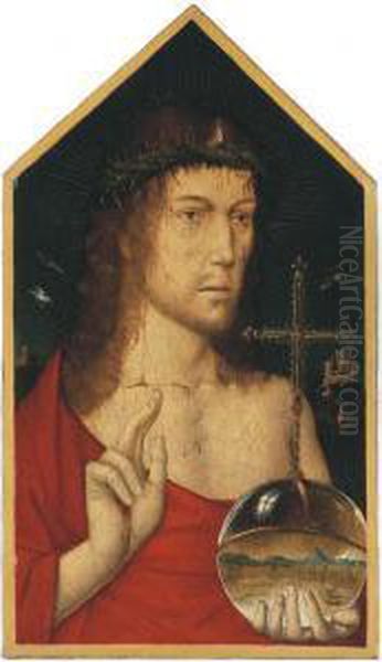 Le Christ Salvator Mundi Oil Painting by Hans Memling