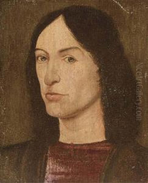 Portrait Of A Young Man, Bust-length Oil Painting by Hans Memling