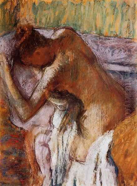 After the Bath 1900-1910 Oil Painting by Edgar Degas