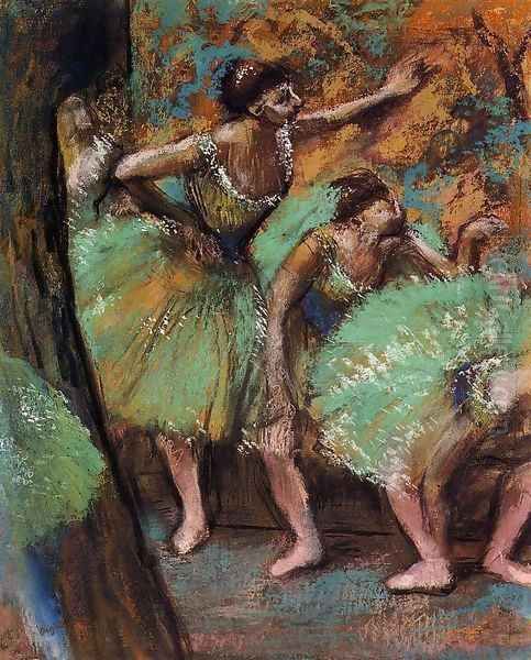 Dancers 1898 Oil Painting by Edgar Degas