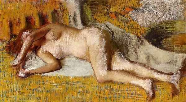 After the Bath 2 1885 Oil Painting by Edgar Degas