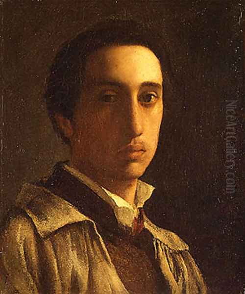 Self portrait possibly 1854 Oil Painting by Edgar Degas