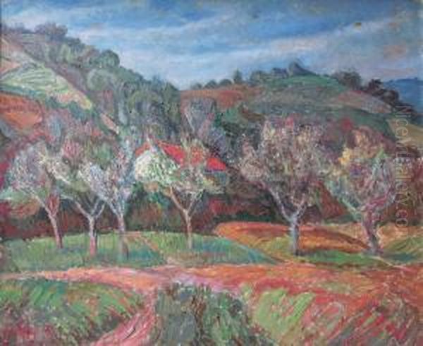 Paysage Vallonne Oil Painting by Maurice Mendjisky