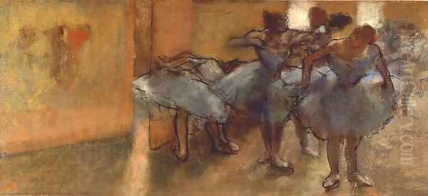 Dancers in the Foyer Oil Painting by Edgar Degas