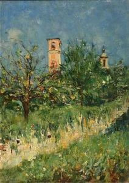 Valperga Canavese Oil Painting by Francesco Mennyey