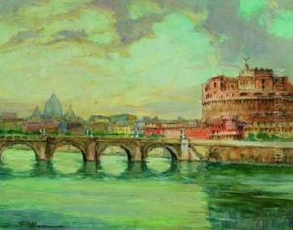 Castel Sant'angelo Oil Painting by Francesco Mennyey