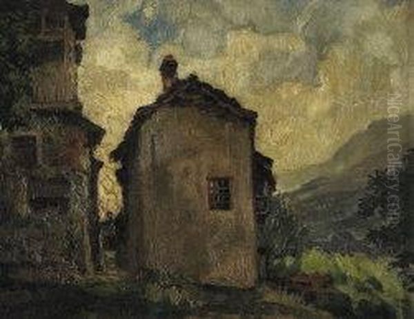 Casolari Di Montagna Oil Painting by Francesco Mennyey