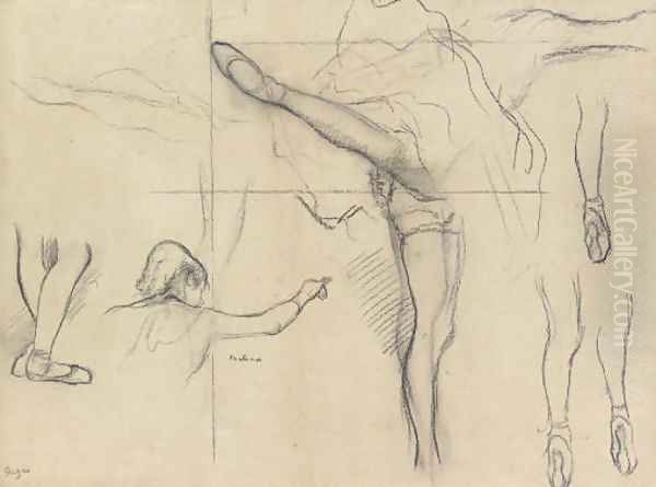 Danseuse--six croquis Oil Painting by Edgar Degas