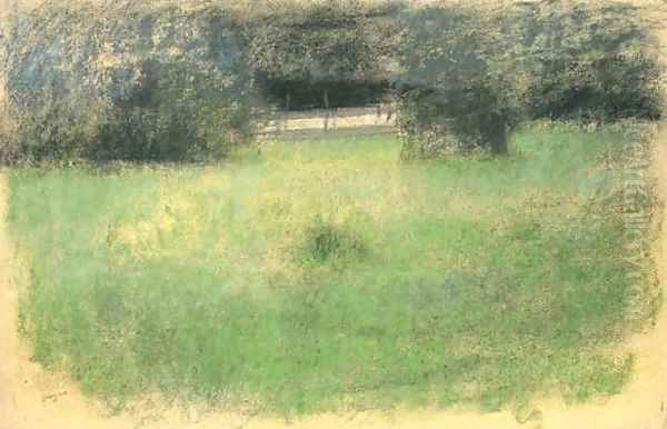 Pelouse et route sous-bois Oil Painting by Edgar Degas