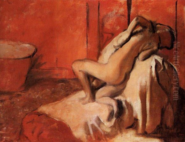 Apres le bain Oil Painting by Edgar Degas