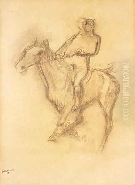 Cavalier Oil Painting by Edgar Degas