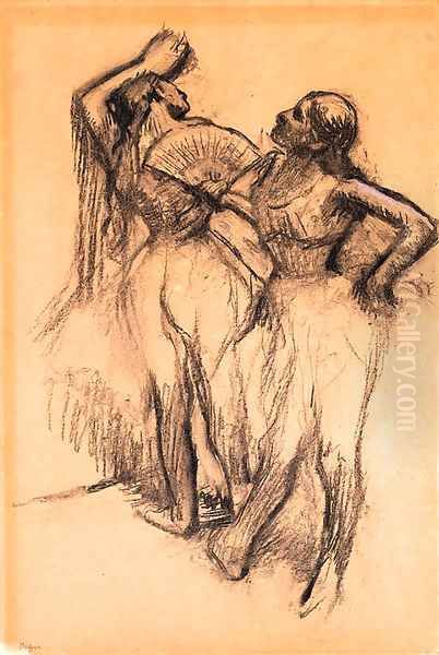 Deux danseuses 2 Oil Painting by Edgar Degas