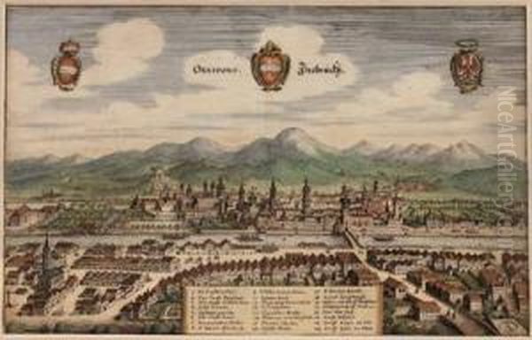 Hauptansicht Von Innsbruck Oil Painting by Matthaus the Elder Merian