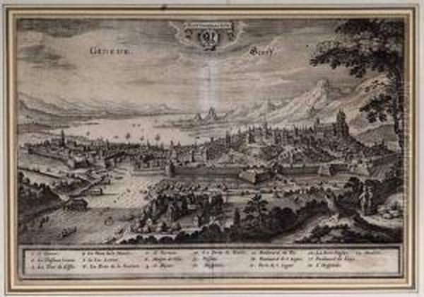 Geneve - Genff Oil Painting by Matthaus the Elder Merian