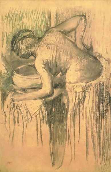 Femme a sa toilette Oil Painting by Edgar Degas